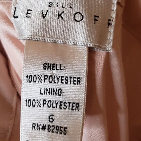 Bill Levkoff Women 6 Formal Dress Prom Lgt Pink Maxi Sweetheart Sleeveless FLAW - Picture 5 of 6